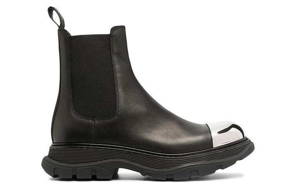 Alexander McQueen Tread Slick Boot "Black Silver"