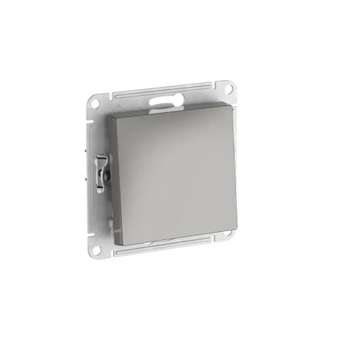 ATLASDESIGN 1-клавишный ВЫКЛЮЧАТЕЛЬ, сх.1, 10АХ, мех., быстрозажим. клем., СТАЛЬ