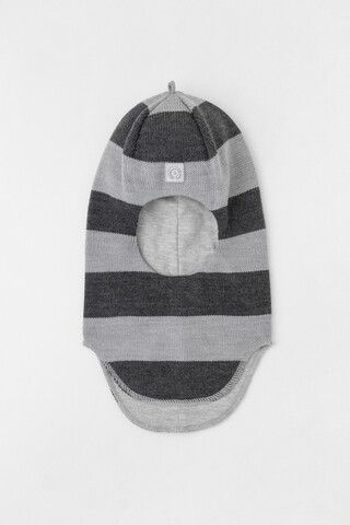 шапка  для мальчика  КВ 20384/тем.серый меланж,св.серый меланж