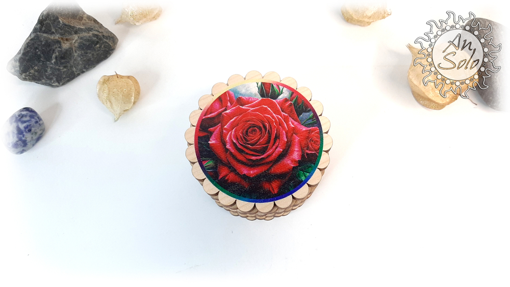 Мини-шкатулка "Красная роза"