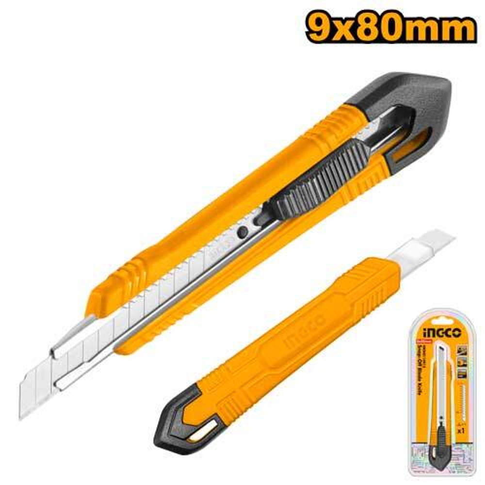 Нож монтажный узкий 9x80 мм INGCO HKNS110915