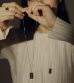 Подвеска карта таро Влюбленные малая родий La Lune