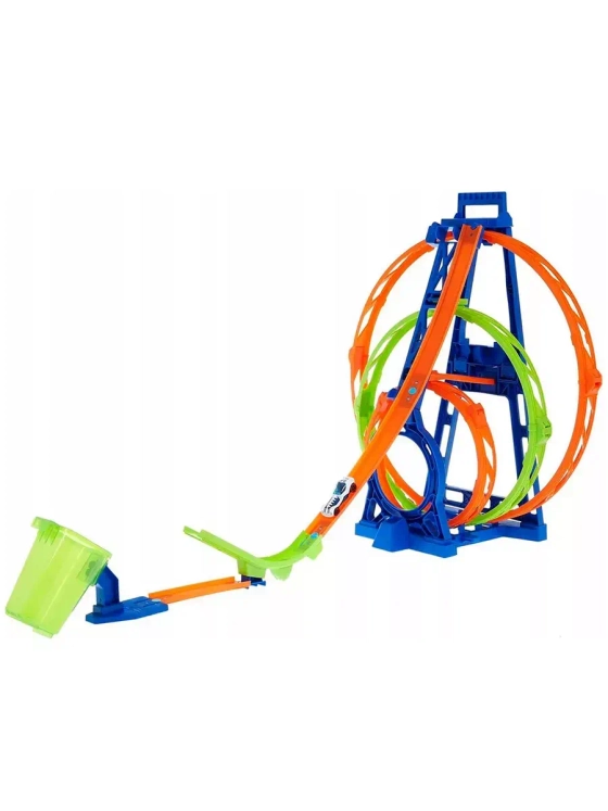 Автотрек Хот Вилс Трек трасса Тройная петля HMX38 с машинкой