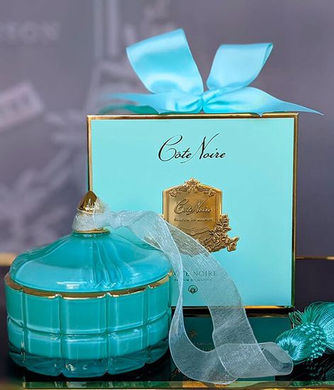 Лайм, бирюзовая свеча Арт-деко с кисточкой, Cote Noire