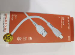 Кабель iPhone Lightning BOROFONE BX51 1м, 2.4A.  белый