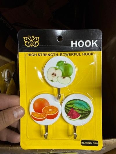 ST-1457 Крючки с липким слоем 3 шт, нагрузка 3 кг