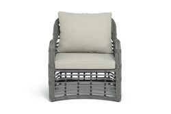 "Ницца" кресло из искусственного ротанга, цвет серый