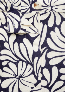 Льняные брюки с цветами