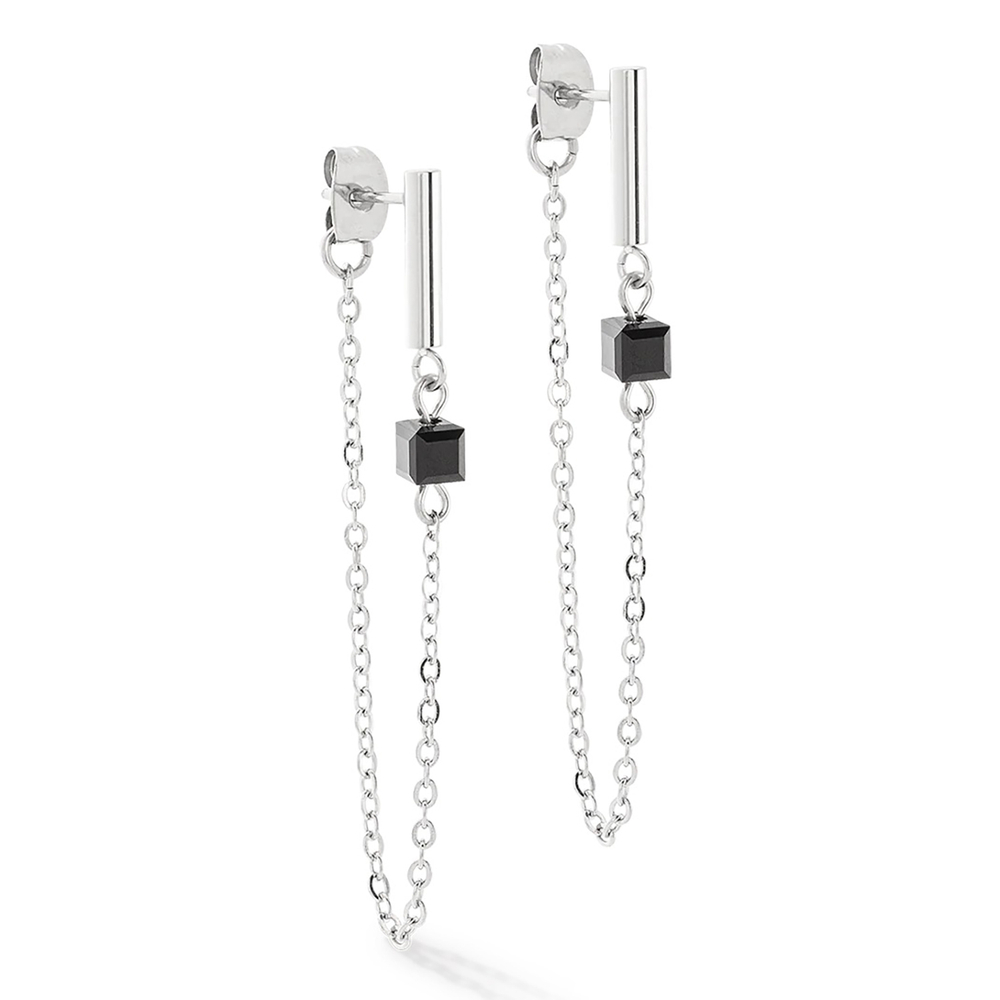 Серьги Coeur de Lion Black-Silver 5076/21-1317