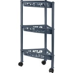 Этажерка Keeplex Light на колесиках трехсекционная угловая 38,3,2х69см космический серы