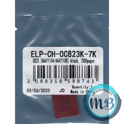 Чип ELP для картриджа OKI C823 (46471104/46471108) Black, 7K