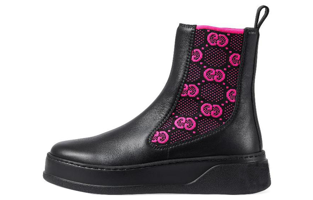 Gucci Wmns Boot "GG Jersey - Black Fuchsia" Women"s