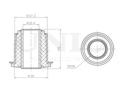 Сайлентблок внутренний переднего верхнего рычага UNIO RMP-20307