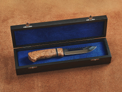 Рыбацкий нож "Барракуда", сталь AUS 8, рукоять стабилизированная карельская береза