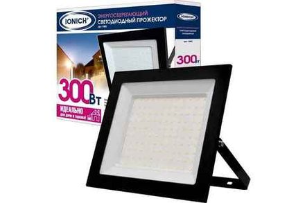 Прожектор светодиодный IONICH ТМ IFLSLED-DOB-300-865-BL-IP65
