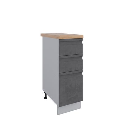 Кухня Модуль СЯШ 300 Скала Бетон темный