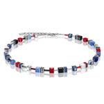 Колье Coeur de Lion Blue-Red 2838/10-0703 цвет синий, красный