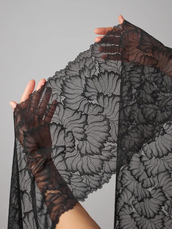 03-248 ОПТ Кружево эластичное 23 см, черный