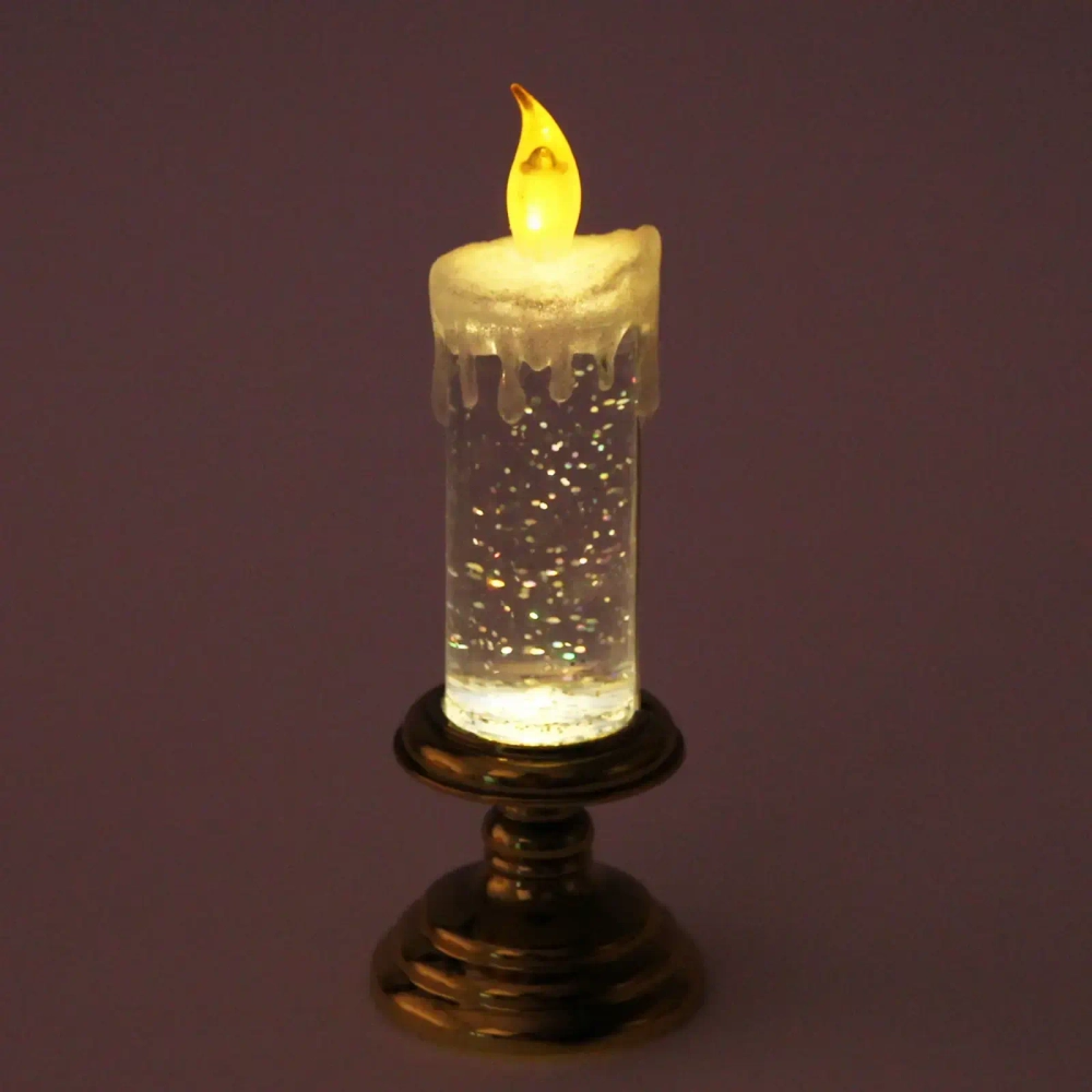 Сувенир с подсветкой «Свеча таинственная» 20*7 см, Золото (3хAG13)
