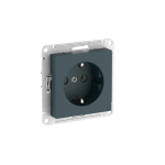 ATLASDESIGN РОЗЕТКА с заземлением без шторок, 16А, мех., быстрозажим. клем., ИЗУМРУД