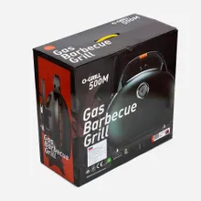 Портативный газовый гриль O-GRILL 500MT bicolor black-blue + адаптер А, 1 горелка