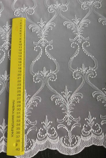 Тюль Марселла французская сетка (молочный)