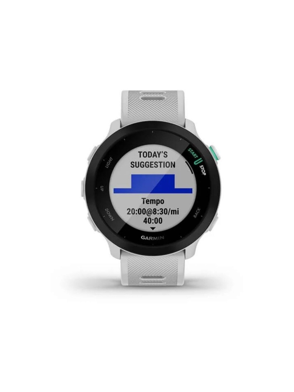 Garmin Forerunner 55 белые часы для бега с GPS и поддержкой планов тренировок Garmin Coach (010-02562-11)