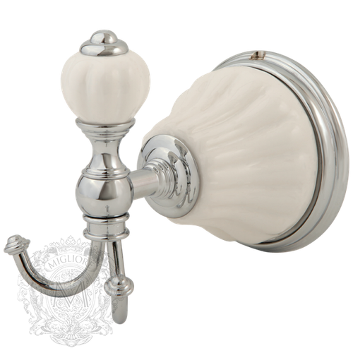 Крючок Migliore Olivia ML.OLV-60.609.BI.CR двойной  хром