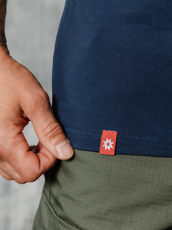 Футболка Варгградъ мужская синяя «Песнь суровых морей»