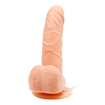 Телесный вибратор-ротатор Mark - 15 см. (Цвет: телесный)