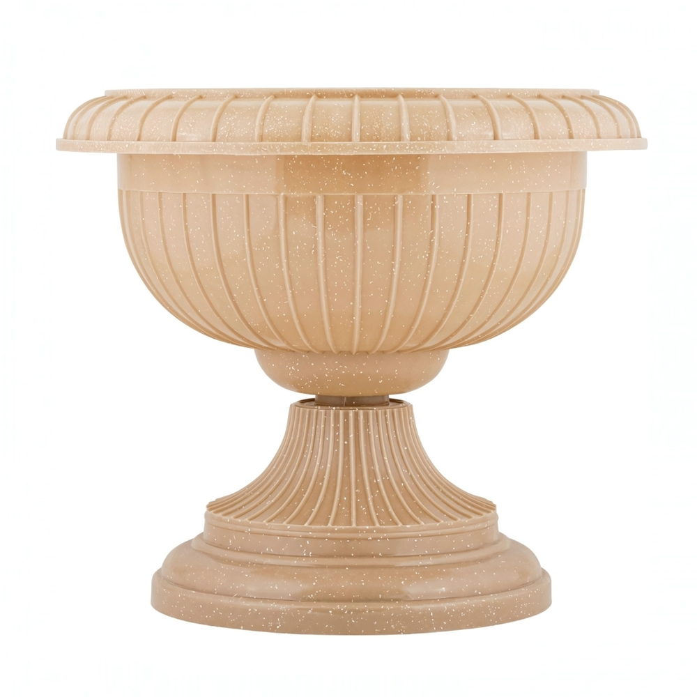 Вазон на ножке большой D 395 мм 9,5 л, песчаный кварц