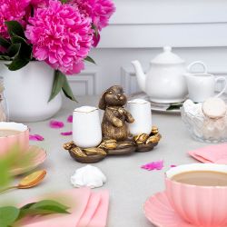 Подставка под специи Кролик Эйприл Бронза