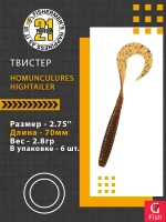 Твистер Pontoon21 Homunculures Hightailer, 2.5'', длина 63,5мм, вес 2,4гр,цвет 117