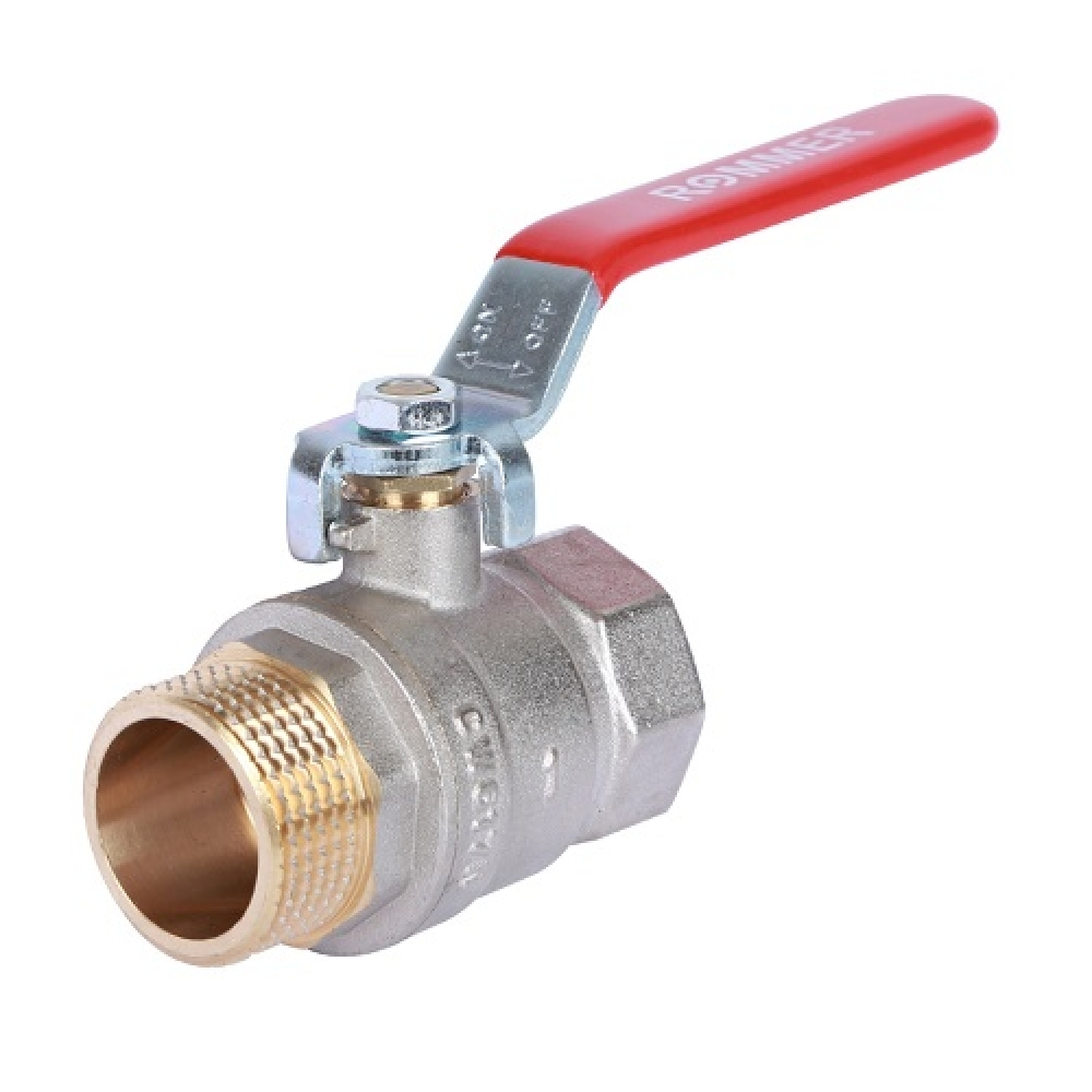 Кран шаровой полнопроходной ROMMER RBV-0002 - 3/4" (ВР/НР, PN40, ручка-рычаг, ГОСТ Р 59553-2021)