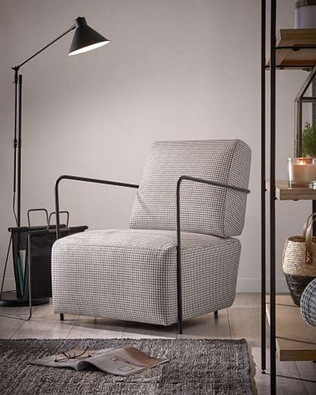 Кресло Gamer бежево-коричневая ткань