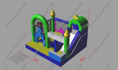 Коммерческий надувной батут "Осьминог"