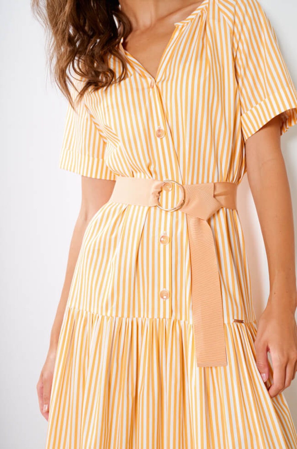 51276 Платье женское (оранжевый полоска)