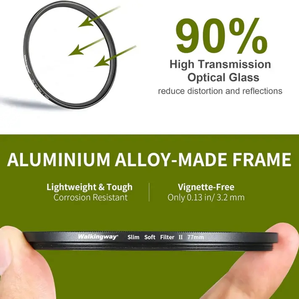 Эффектный фильтр Walking Way White Mist Soft Filter II 49mm (black mist)