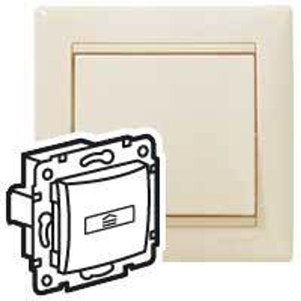 Выключатель карточный с подсветкой без задержки выключения 10А 250В - слоновая кость Valena Classic LEGRAND