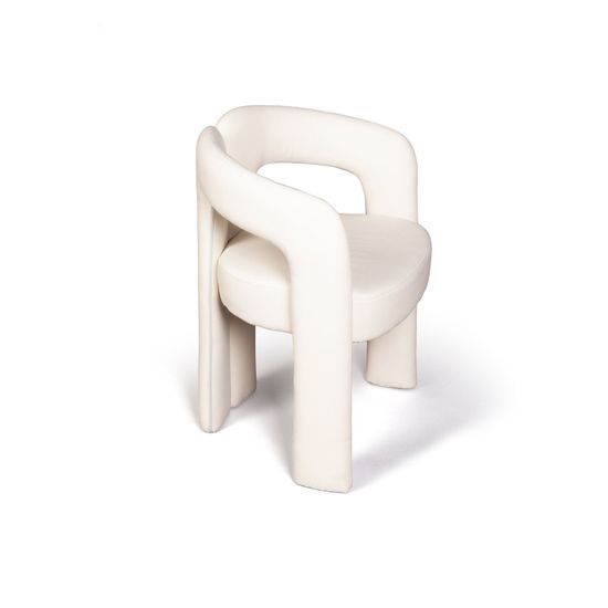 Полукресло Angie, ткань, велюр молочный