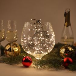 ENIN - GW ЭРА Гирлянда LED Нить Мишура 3,9 м зеленый провод, теплый свет, 220V | Гирлянды