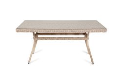 "Латте" плетеный стол из искусственного ротанга 160х90см, цвет бежевый