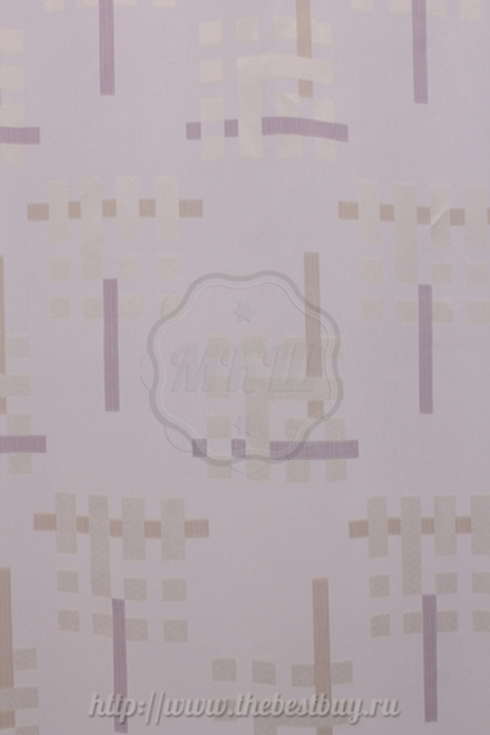 Тюль  с рисунком: Квадро (S212-2) - (300х280)х2 см. - сиреневый