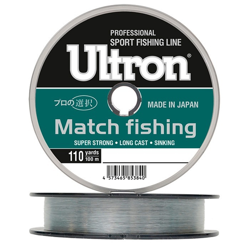 Леска ULTRON Match Fishing 0,261 мм., 7,5 кг, 100 м, светло-голубая