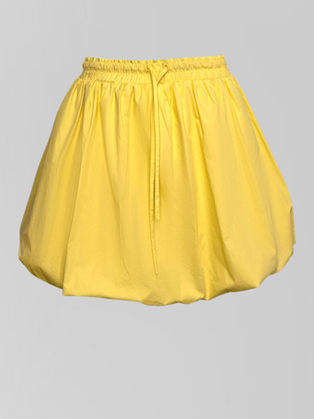 Юбка-баллон однотонная на резинке с шортиками