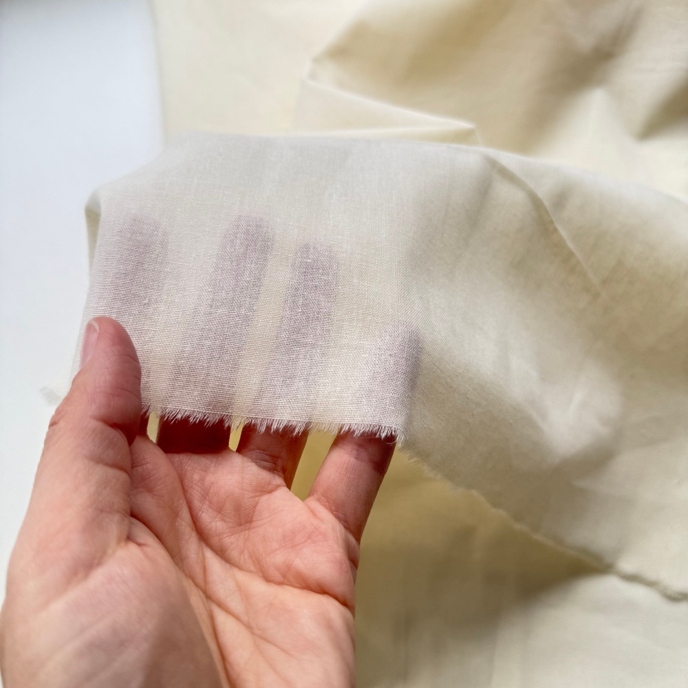 Батист подкладочный Сливочный (плотность 90 гр/м2)