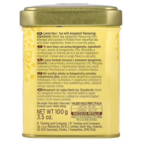 Twinings, Эрл Грей, рассыпной чай, 100 г (3,5 унции)