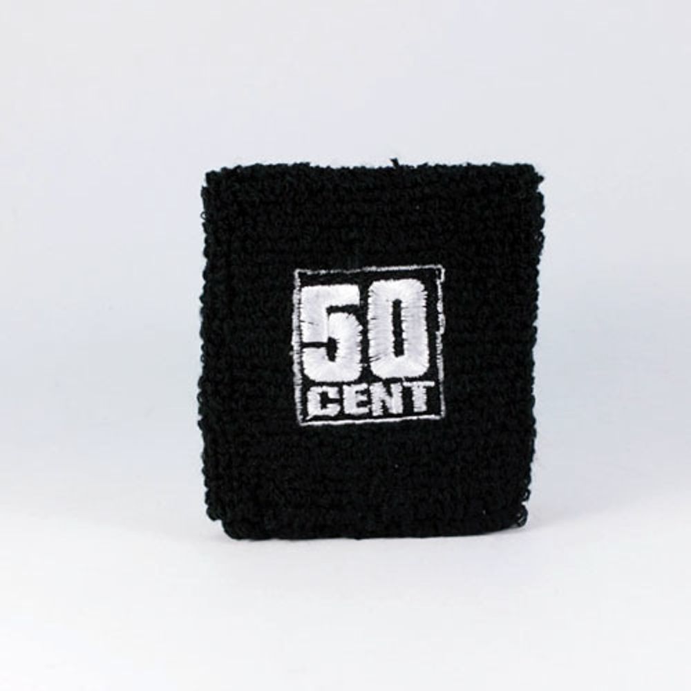 Напульсник тканый 50 cent с вышивкой