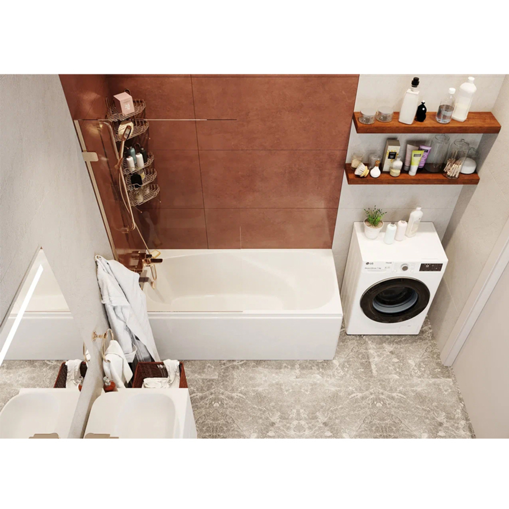 Ванна акриловая VAGNERPLAST ARONIA 150х70 пристенная (VPBA157ARN2X-04)