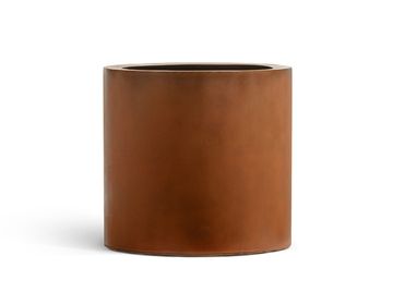 Кашпо TREEZ Effectory - серия Corten Steel - Цилиндр - Кортеновская сталь-Бархатистая окись